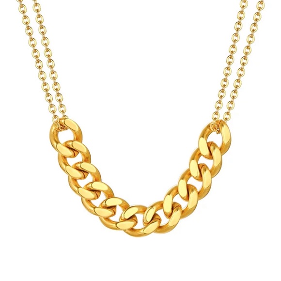 GP Curb Chain Pendant Necklace - Picture 2 of 5